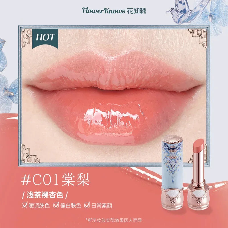 Flower Knows Butterfly Cloud Collar Collection Glossy Lipstick Makeup Lasting Lip Gloss High Pigment Makeup Flowerknows Lip Balm