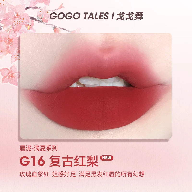 Gogotales Maquillajes Milk Cream Lip Mud Naked Color Matte Velvet Lipstick Vegan Waterproof Lip Glaze Girl korean Makeup