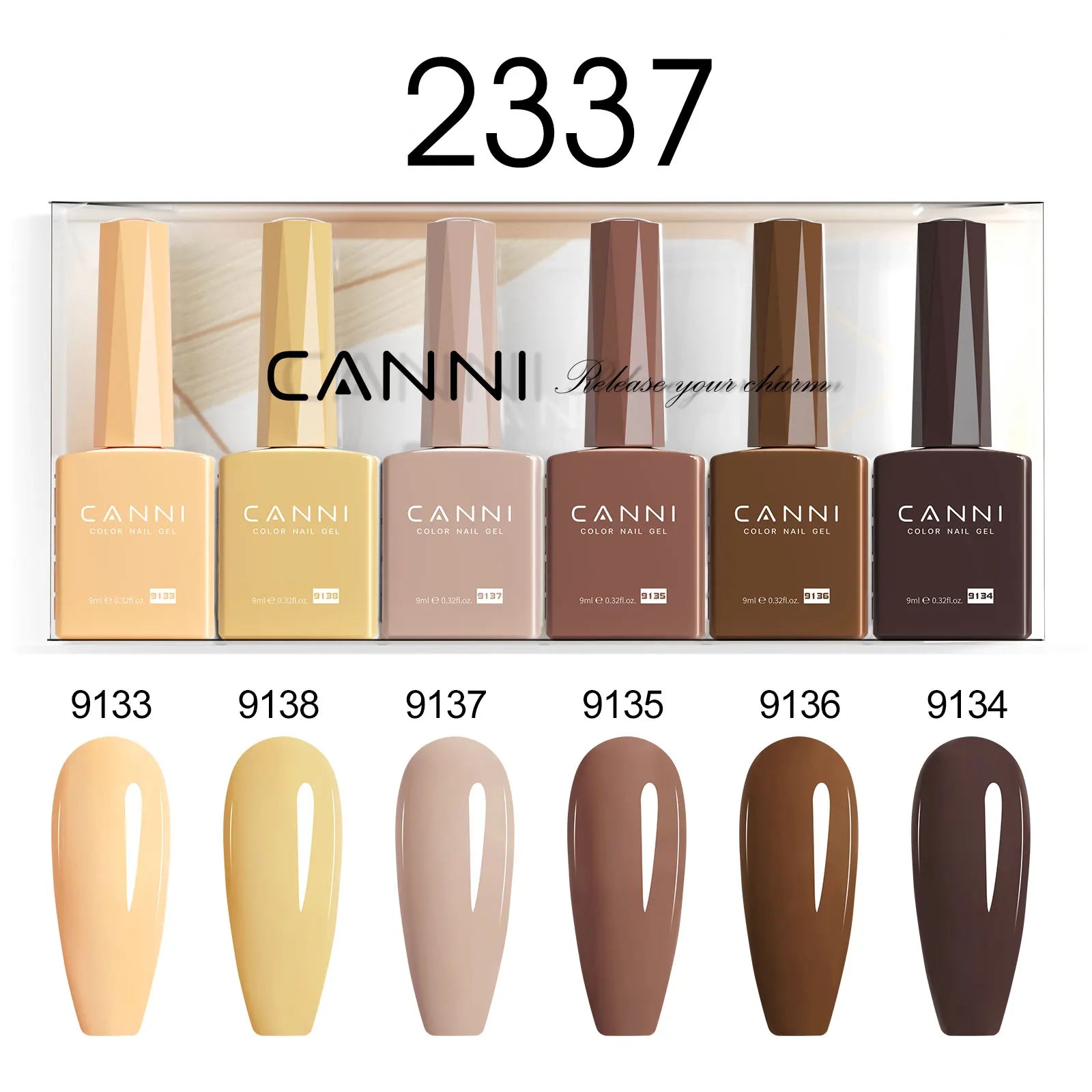 2/6pcs/kit CANNI HEMA FREE Nail Gel Polish Kit Gorgeous Color Beautiful Semi Permanent Gorgeous Full Coverage Soak off UVLED Gel