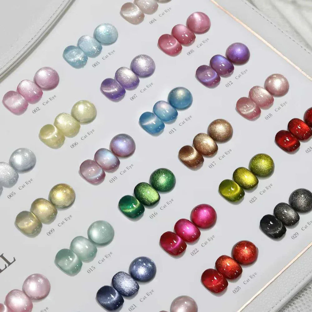 High End Glitter Cat Eye Gel Nail Polish Set Semi-Permanent Hybrid Magnet Gel UV LED Cat's Eye Nail Varnishes For Nail Art 15ml