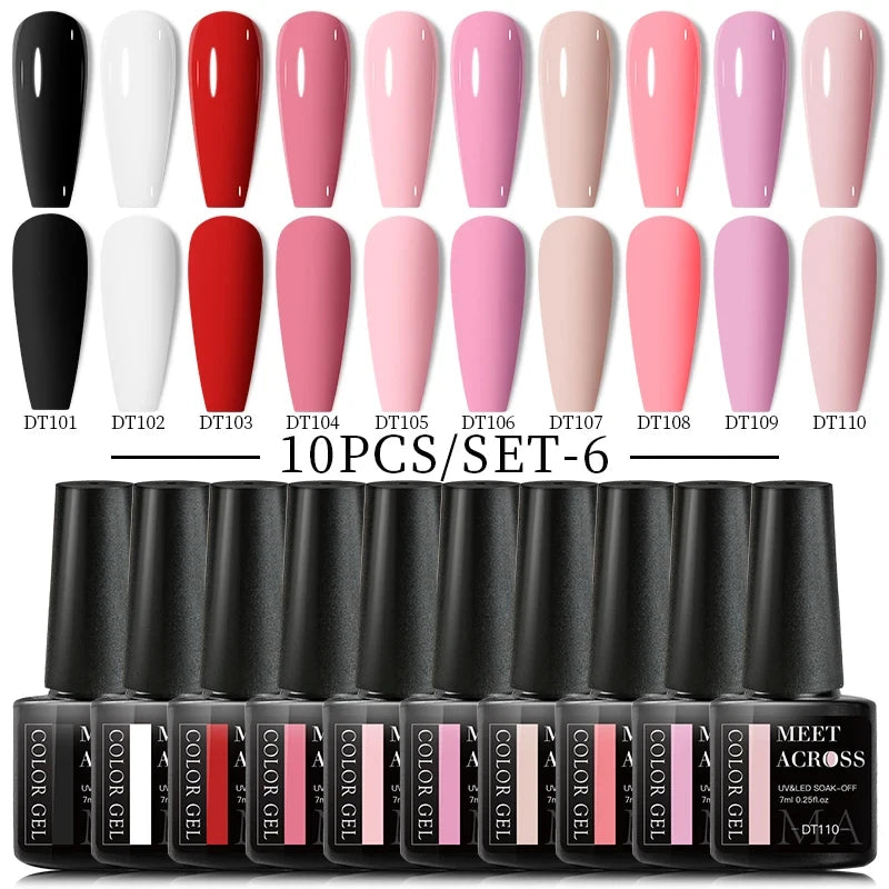 10-12Pcs/set Thermal Gel Nail Polish Set 3 Layers Color Change Nails Semi Permanent Gel Nail Polish For Manicure nail supplies