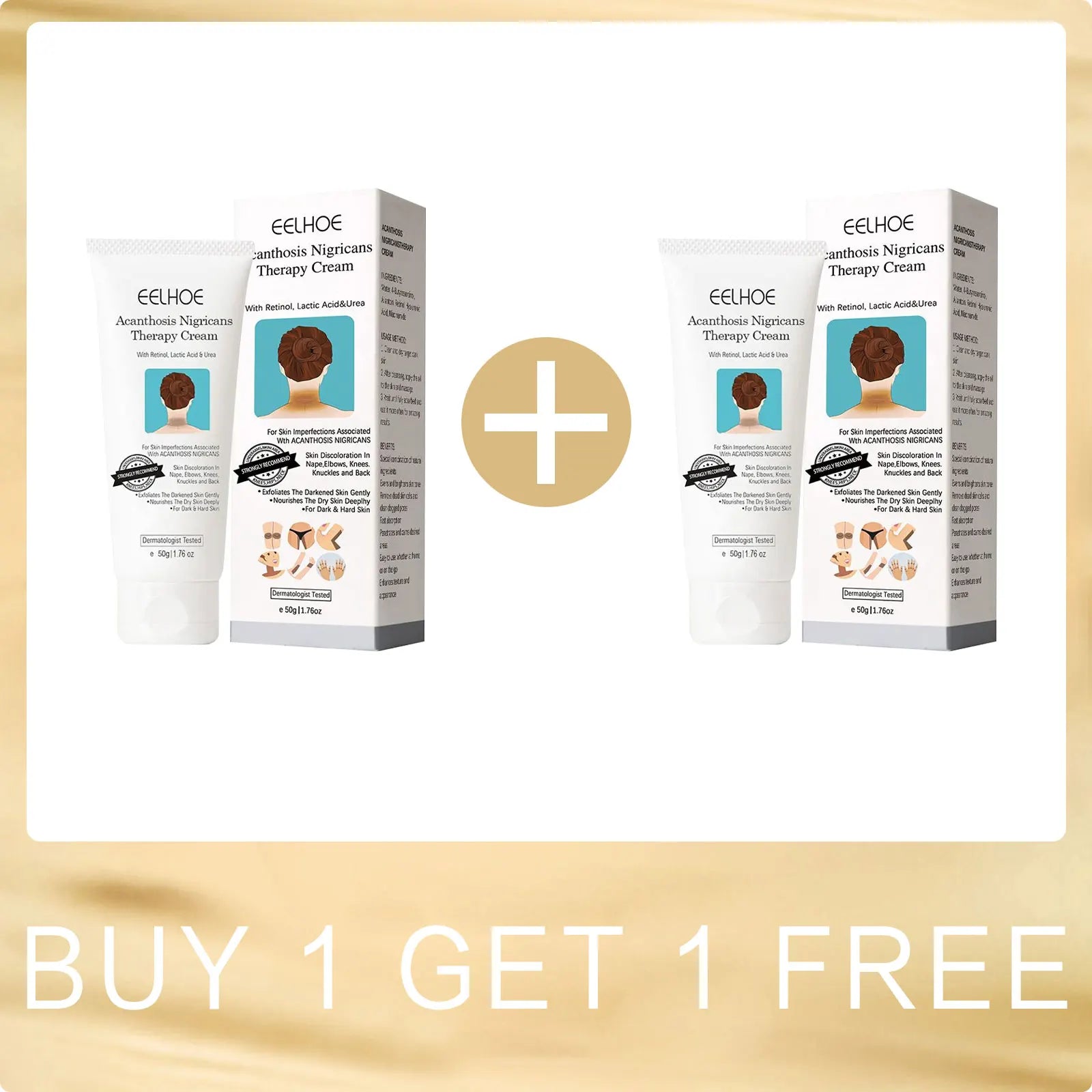 EELHOE Acanthosis Nigricans Therapy Cream Neck Arm Knee Joint Underarm