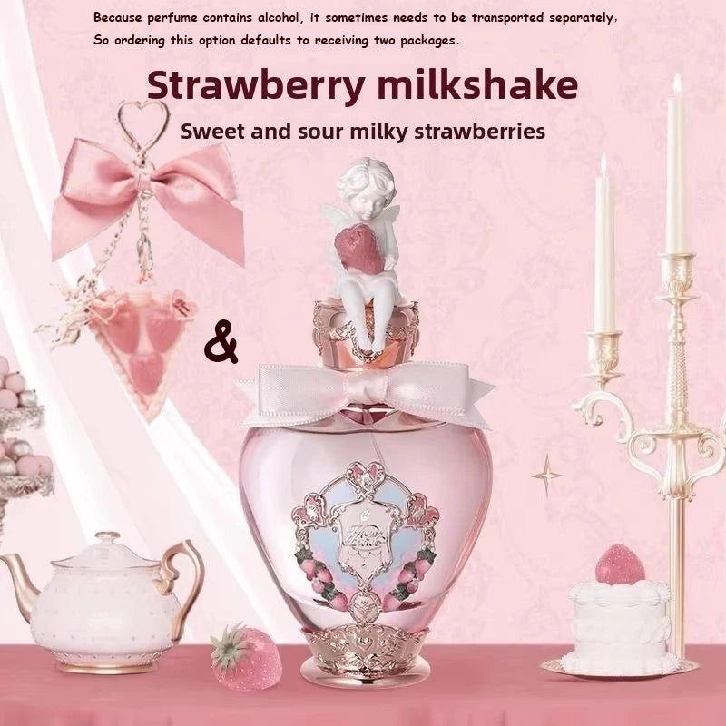 Flower Knows Strawberry Rococo Series Makeup Set Glitter Matte Eyeshadow Palette Blusher Power Velvet Lipstick Kit Perfume Set