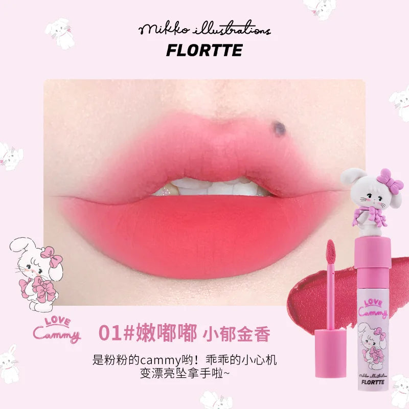 FLORTTE/MIKKO Co Branded Lipstick Milk Cake Lip Cream Soft Lip Mud Lip Glaze Tint Matte Velvet Lipsticks Beauty Korean Cosmetics
