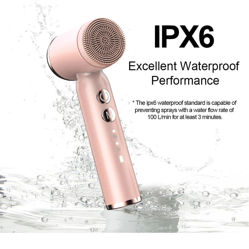 Six-In-One Cleansing Brush Face Wash Brush Clean Pores Exfoliating Silicone Facial Deep Pore Skin Care Scrub Cleanser Tool