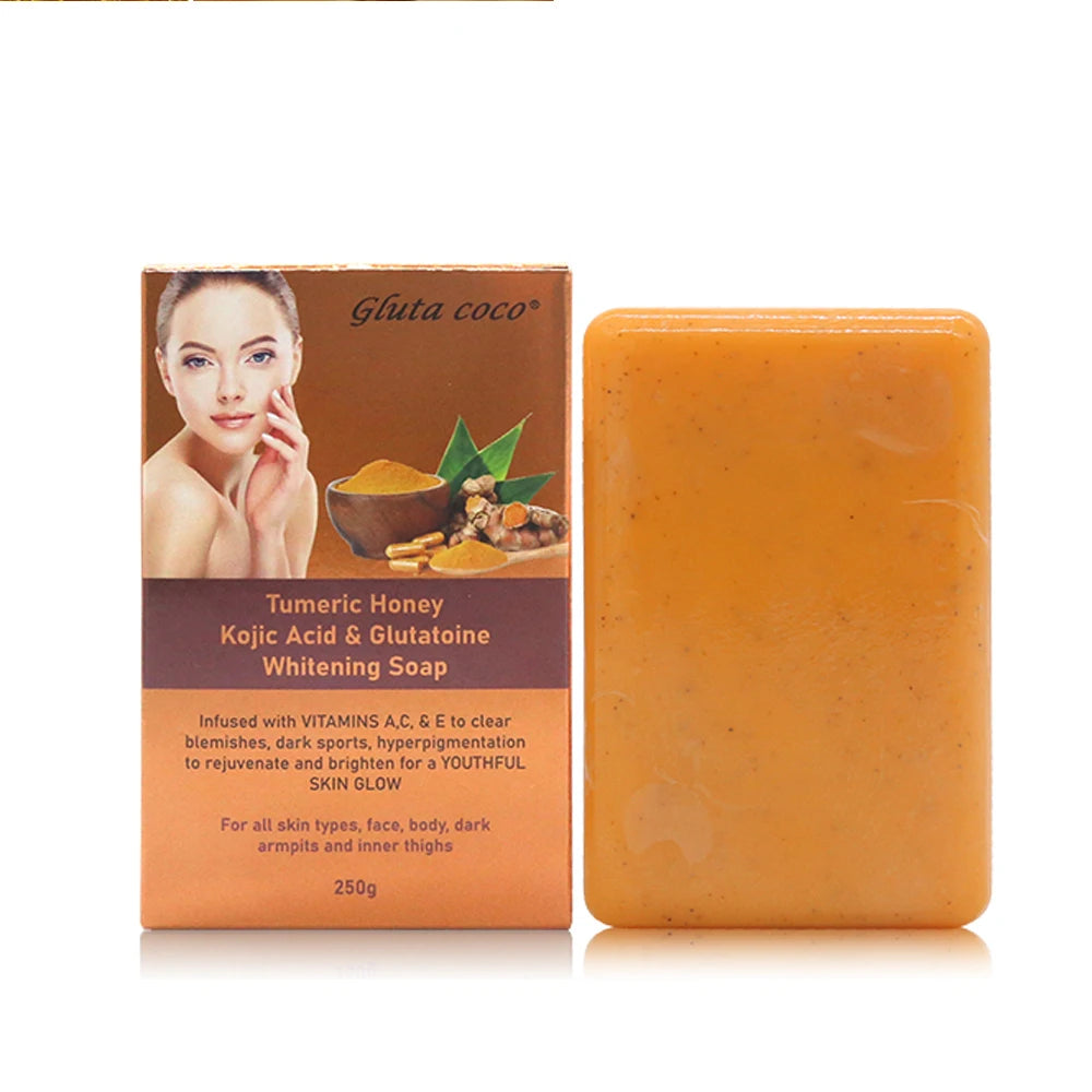 Gluta Coco Tumeric Honey Face Whitening Cleansing Soap