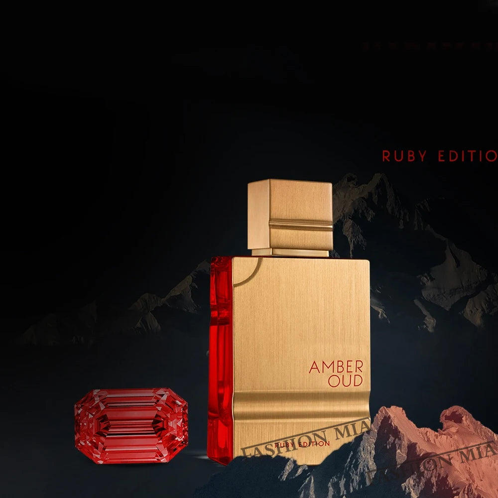 60ml Brand Men's Perfume Amber Rouge Edition For Women Eau De Toilette Spray Long-lasting Floral Woody Ideal Dating Fragrance