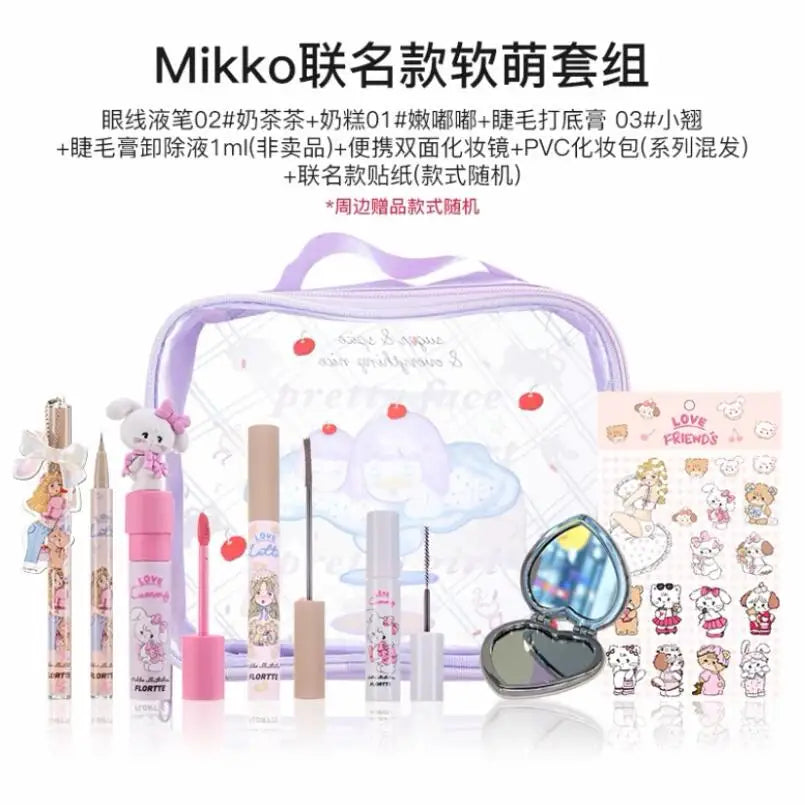 FLORTTE&Mikko Makeup Set Full Professional Lipstick Eyeliner Mascara Makeup Gift Sets