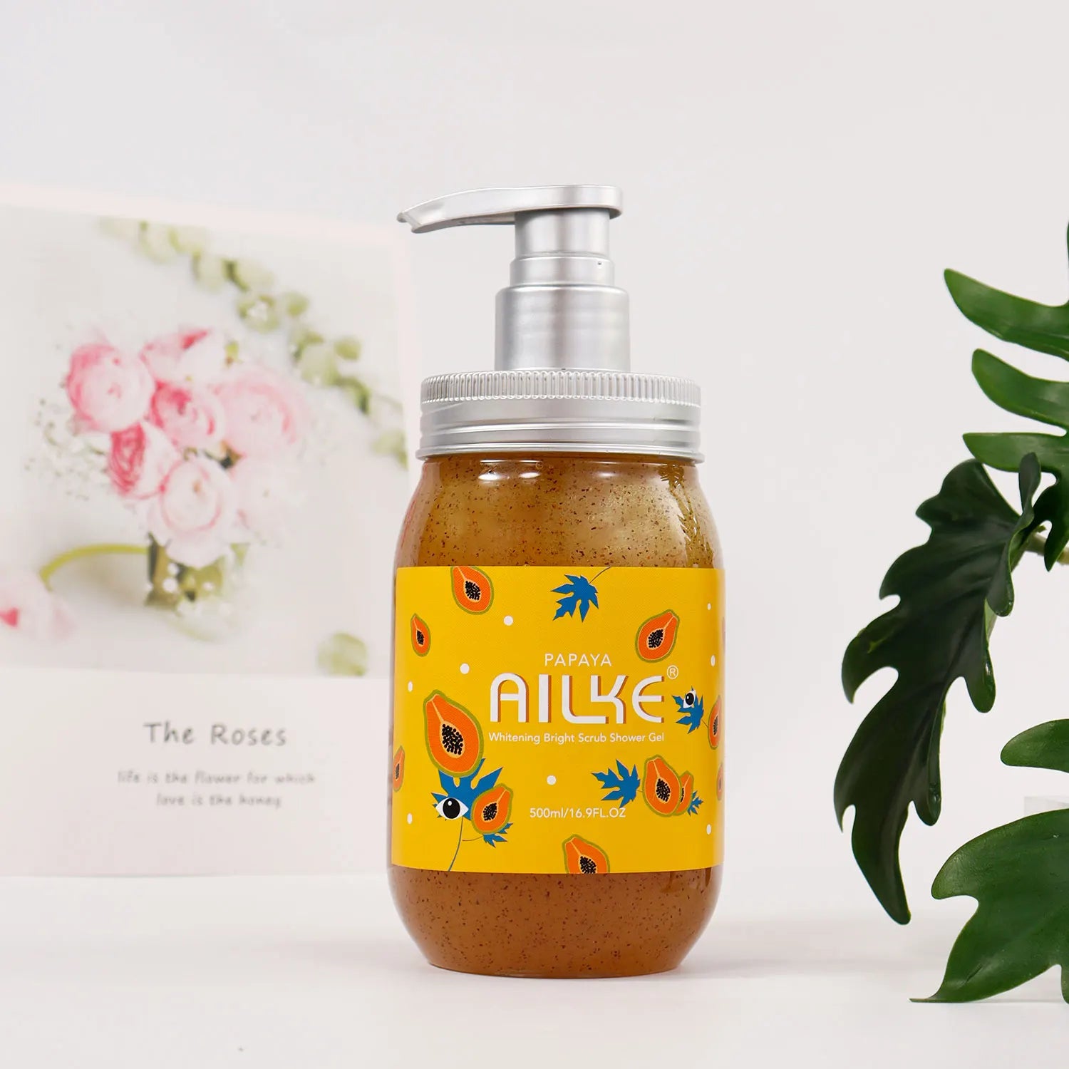 AILKE Cherry Blossom Shower Gel, Deep Clean, Whitening, Moisturize, Soothe Skin, Exfoliates, With Natural Ingredient Body Wash