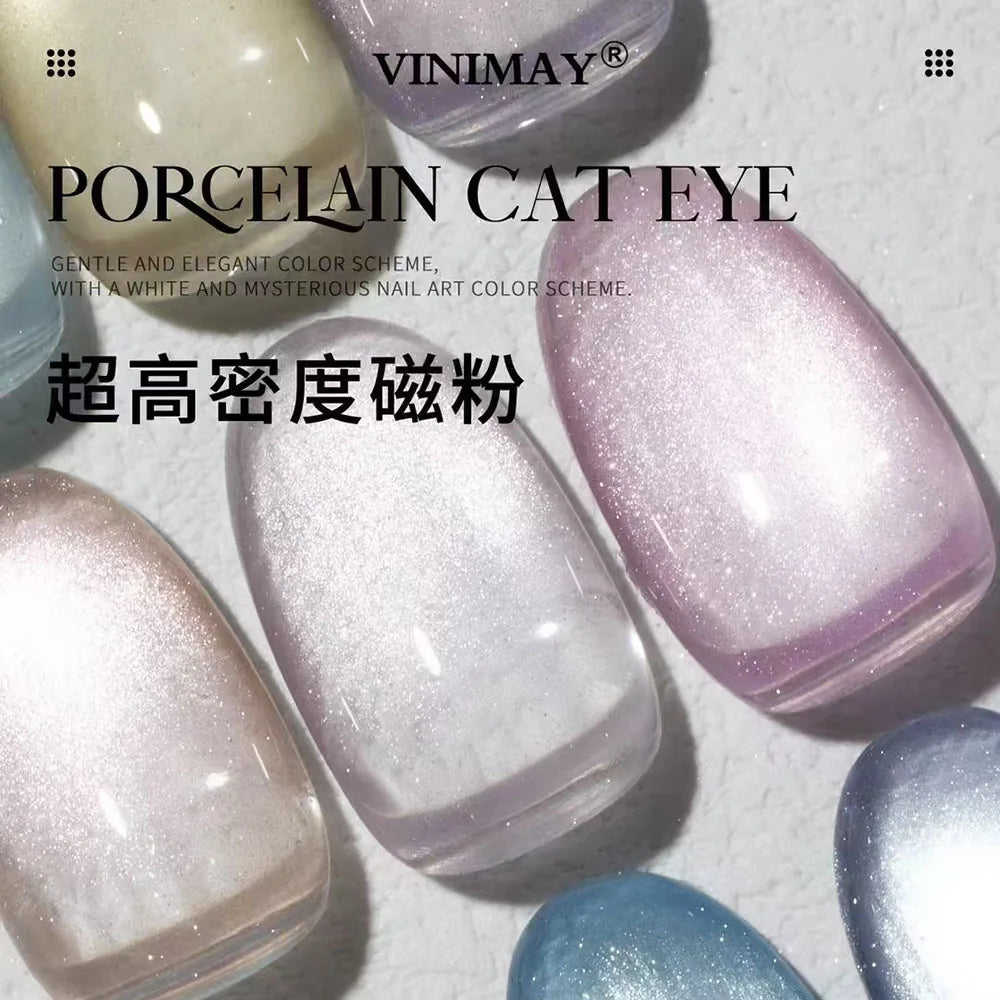 VINIMAY High Quality Porcelain Magnetic Gel Nail Set With Color Card Luxury Cat's Eye Gel Soak Off UV LED Nail Varnish UV Gel