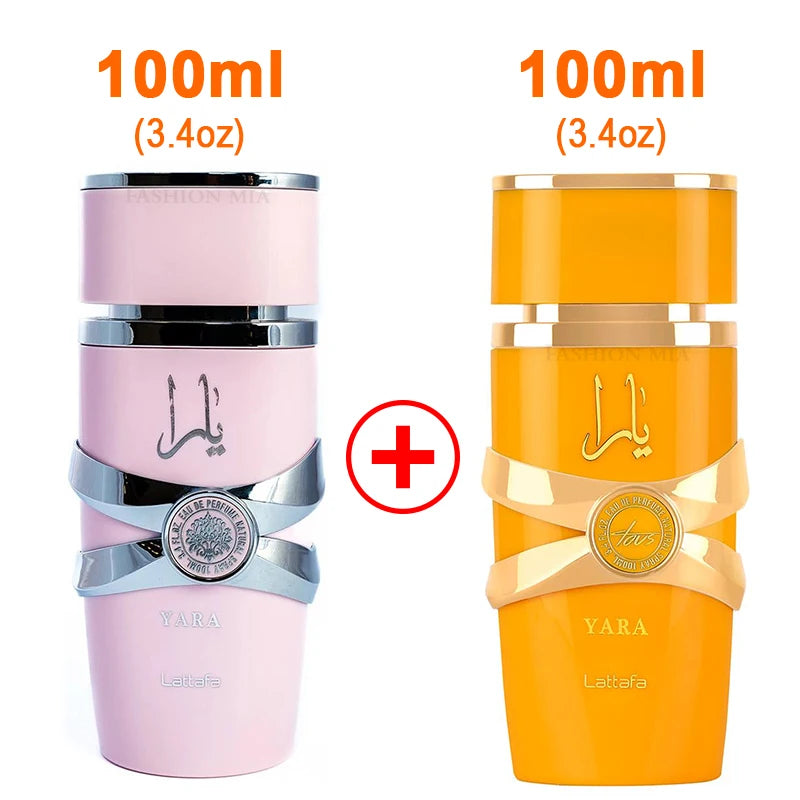 2 Box 3.4oz (100ml) Original Men's Yara Perfume Lasting Fragrance Originals Gift Set Moi Tous Asad Candy Women Arabic perfume