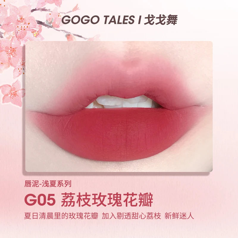 Gogotales Maquillajes Milk Cream Lip Mud Naked Color Matte Velvet Lipstick Vegan Waterproof Lip Glaze Girl korean Makeup