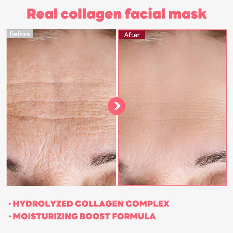 Collagen Peel Off Mask Wrapping Mask Moisturizing Frim Brightening Korean Make Glowy Skin Elasticity Anti Wrinkle Facial Mask