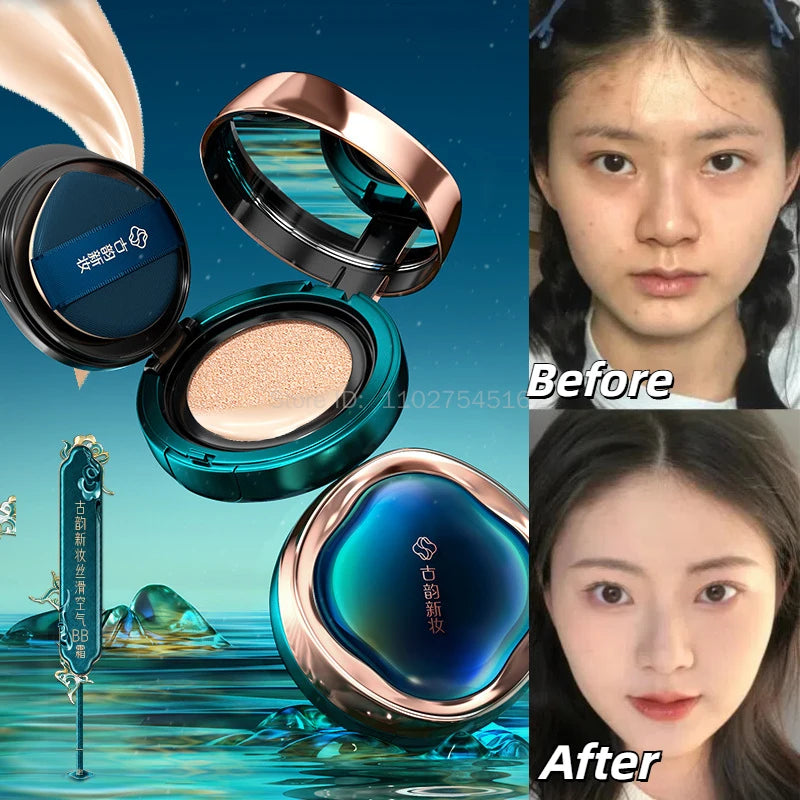 Chinese Style Makeup Set Gift Box Air Cushion BB Cream Oil Control Concealer Moisturizing Lasting Liquid Foundation Cosmetics