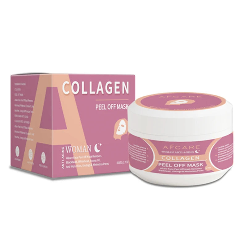 Collagen Peel Off Mask Wrapping Mask Moisturizing Frim Brightening Korean Make Glowy Skin Elasticity Anti Wrinkle Facial Mask
