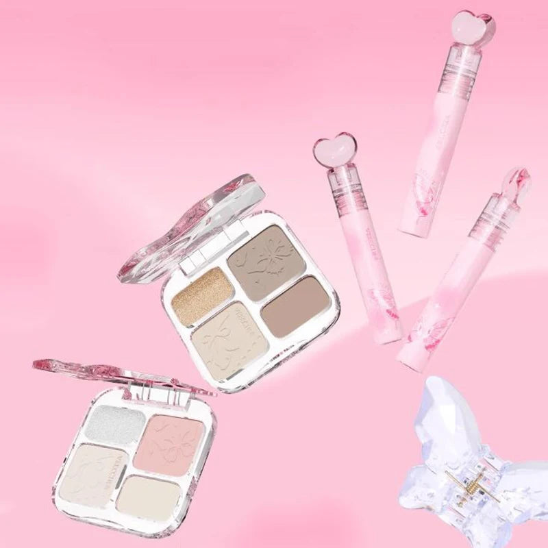 Make Up Set VEECCI Lip Glaze Contour and Highlighter Bronzer Powder Makeup Vitamin Makeup Gift Box 9 PCS Kit