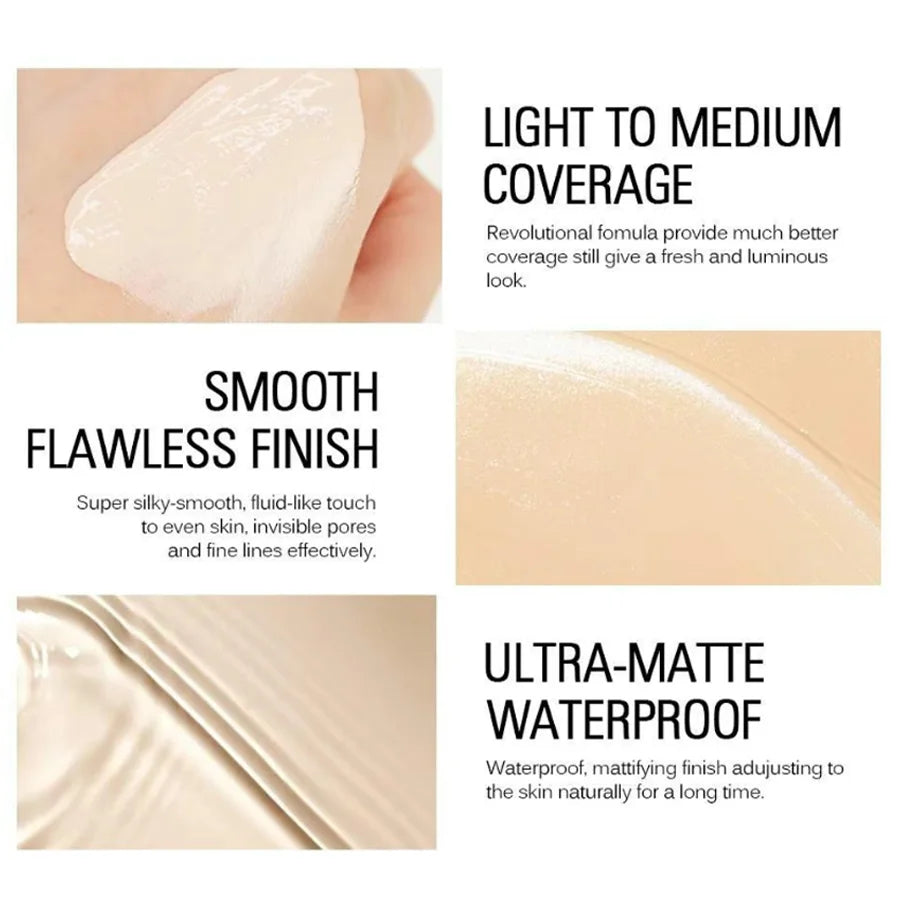 Matte Face Foundation Cream Oil-Control Waterproof Lasting Concealer makeup productsBase makeup korean Cosmetic  cushion