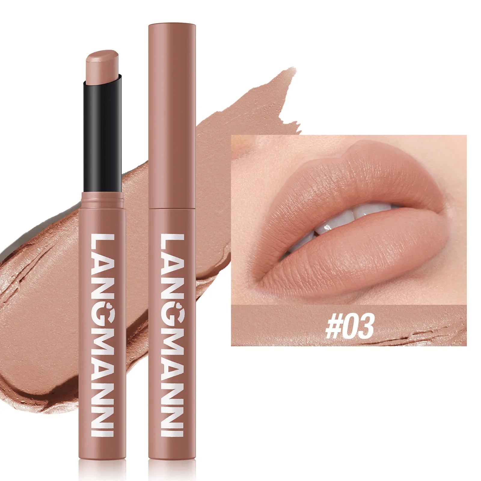 New Rotating Velvet Matte Lipstick Long Lasting Waterproof Lipstick Non-Stick Cup Lip Stain Tint Cosmetics Pencil Liner Makeup