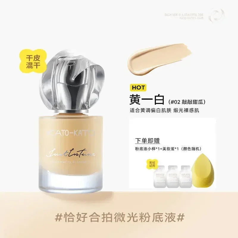 KATO Velvet Matte Foundation Concealer Moisturizing Clear Long-lasting Oil-control Invisible Pores Waterproof Makeup Cosmetics