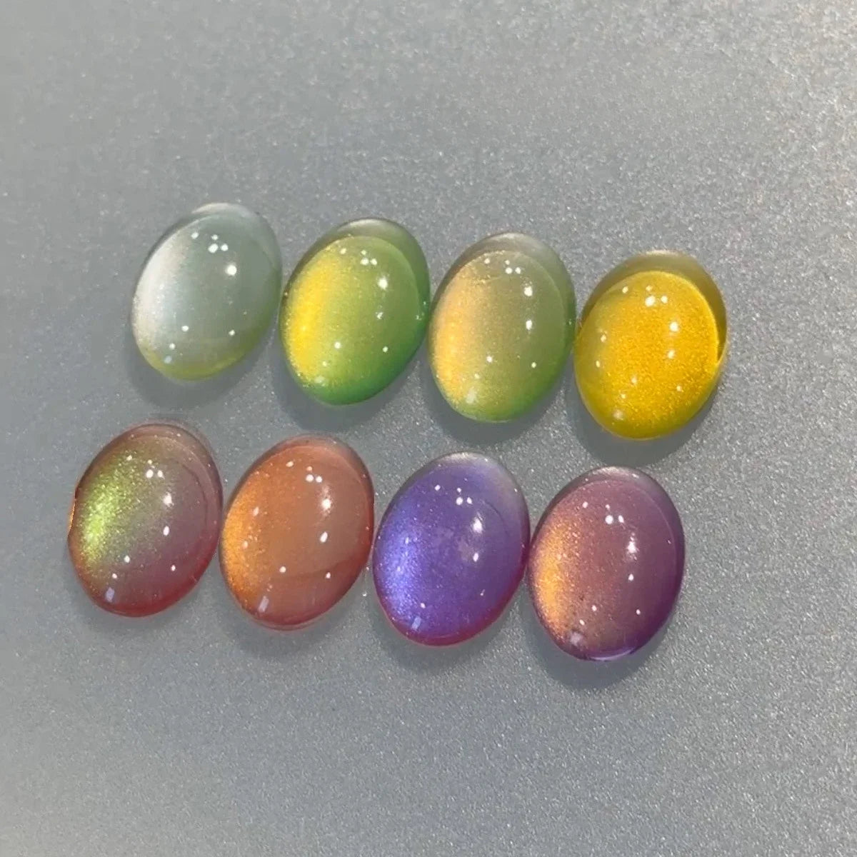 8Pcs 15ML Spring Hot Selling Fruit Cat Eye Nail Gel Polish 2025 New Whitening Guava Glass Beads Nail Polish Green Nails Art