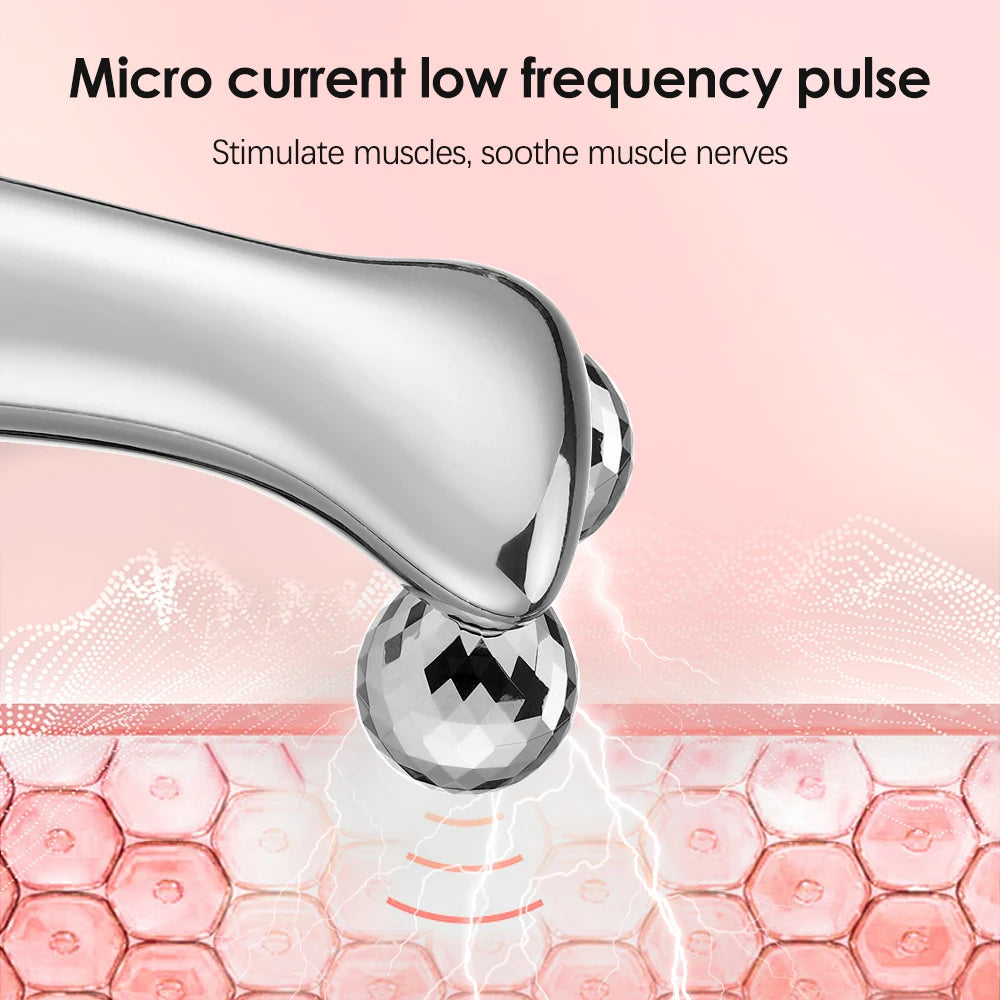 12 Modes Face Massager Lift Face 3D Roller Massager Thin Body Massage Tool Micro-current Massagers Skin Care Tools Eye Care