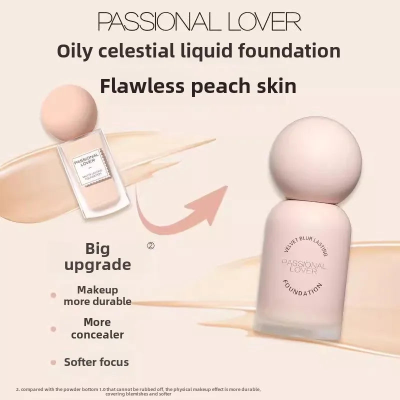 PL Matte Liquid Foundation Makeup,Medium to Full Coverage Velvet Longwear Foundation for Combination & Oily Nature Skin 30ML