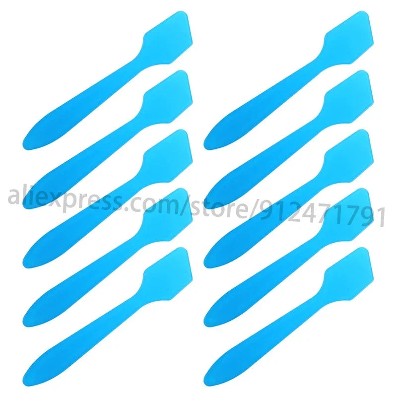 500pcs Plastic Cosmetic Spatulas Scoop Face Cream Mask Mud Mixing Spoon DIY Beauty Tools Eye Facial Makeup Applicator Spoon