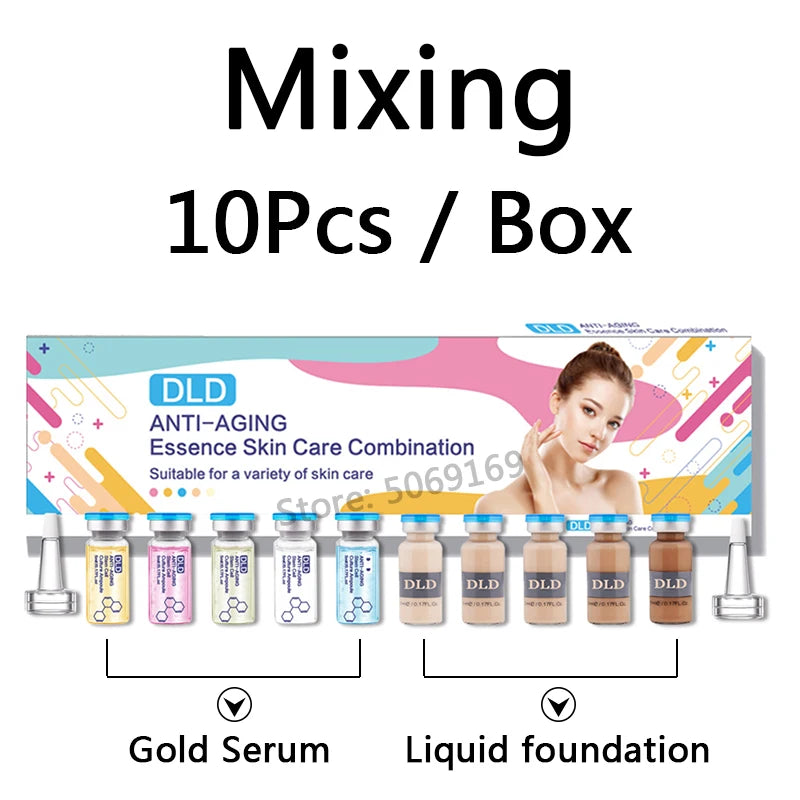 10 vials Korea BB Cream Glow Essence Beginner Starter Kit  Niacinamide Moisturizing Foundation Cream Facial Skin Care