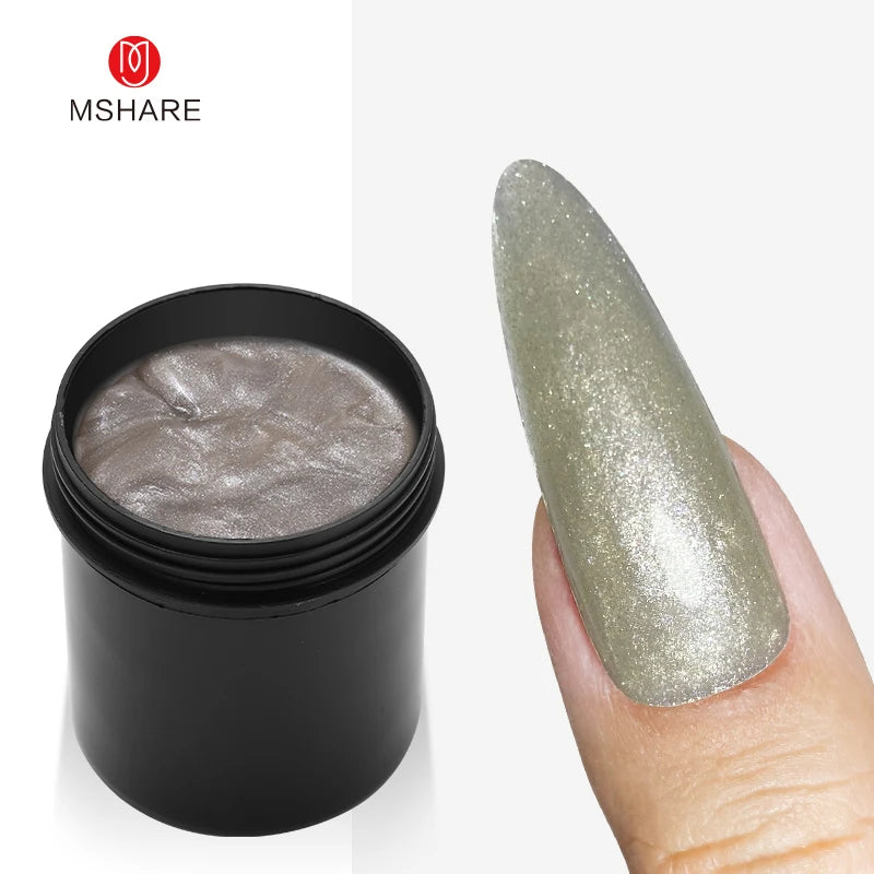 MSHARE 250g Natural Nude Translucent Hard Builder Jelly Gel Not Flow Nail Extension Stretching Construction Repair Broken