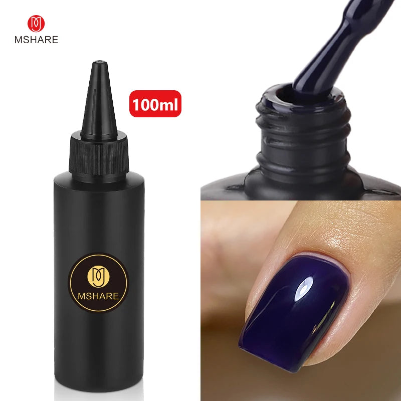 MSHARE 100ML Nail Gel Polish Soak Off UV LED Nails Vernis Semi Permanent Varnish Polish White Red Nail Gel Art