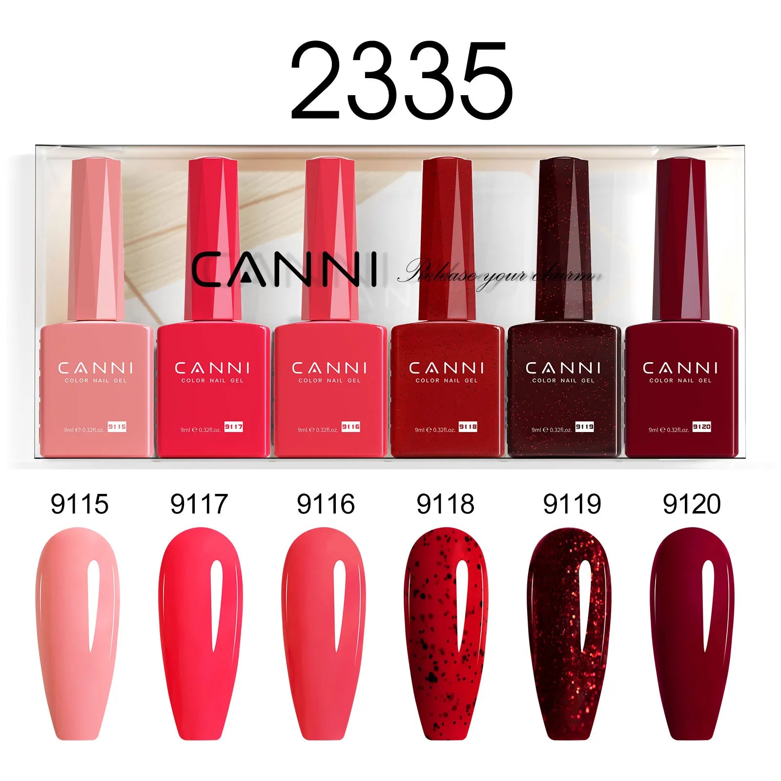 CANNI Nail Gel Polish Set Upgraded HEMA FREE Summer Nails Smooth Texture Ultra Gloss Top Coat Pigmented Gel Soak off UV LED Gel