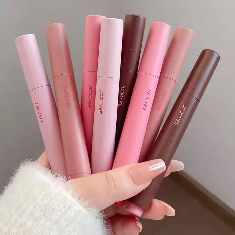 Joochee Cosmetics Pink Mist Lipstick Pen Lipstick Matte Mist Flour Brown Autumn Winter Long-lasting Easy To Wear Beauty Makeup