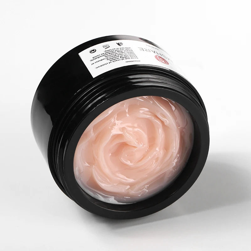 MSHARE 250g Natural Nude Translucent Hard Builder Jelly Gel Not Flow Nail Extension Stretching Construction Repair Broken