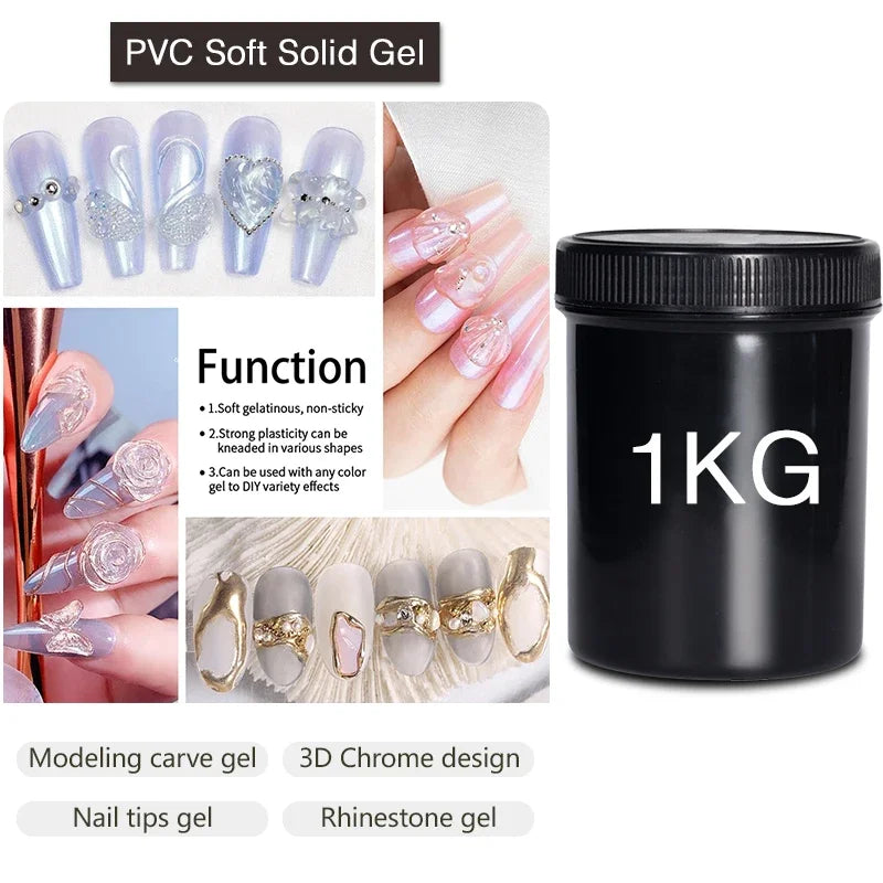 BOZLIN 1KG Super Shinny Top Coat UV Base Gel Polish Matte Top Coat Reinforce Gel Long Lasting Shinning Soak Off Nail Art Varnish