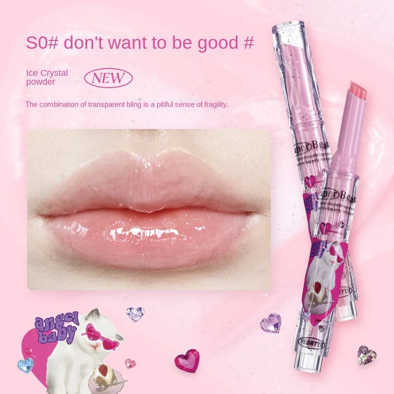 FLORTTE Korean Lipstick Vegan Hydrating Lip Balm Long Lasting Lip Tint Makeup Lip Plumper Gloss