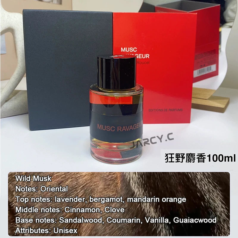 100ml Brand Perfume Wild Musk Night Rose Bitter Orange Women Men Spray Long Lasting Time Scent Nature Perfum Spray