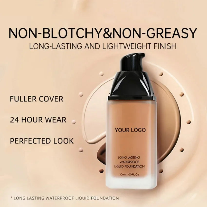 Liquid Foundation Private Label Natural Full Coverage Long Lasting Concealer Oil Control Moisture Custom Logo Makeup Wholesale
