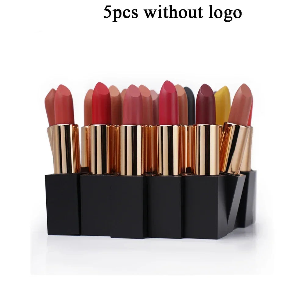 Custom 25colors Magnetic Straw Tube Lipstick Matte Long-lasting Moisturizing Non Stick Cup Sexy Lipstick Makeup Bulk