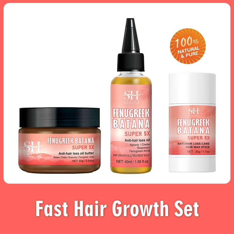 Naturals Anti-Hair Loss Oil Super 5x set African fast hair growth