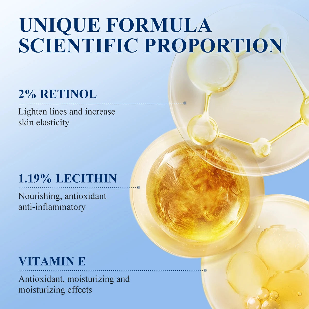 Anti-Aging Retinol Cream Wrinkle Removal Fine Line Fade Pore Refinement Skin Firming Moisturizing Facial Day Cream Skincare