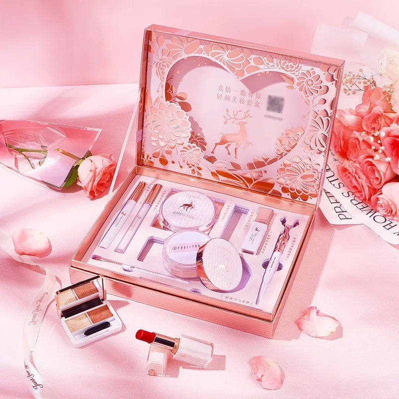 Makeup kit full professional Concealer Cushion BB Cream Lipstick Birthday Valentine's Day Gift Box Kit 10pcs