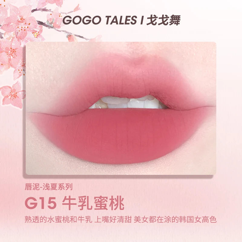 Gogotales Maquillajes Milk Cream Lip Mud Naked Color Matte Velvet Lipstick Vegan Waterproof Lip Glaze Girl korean Makeup