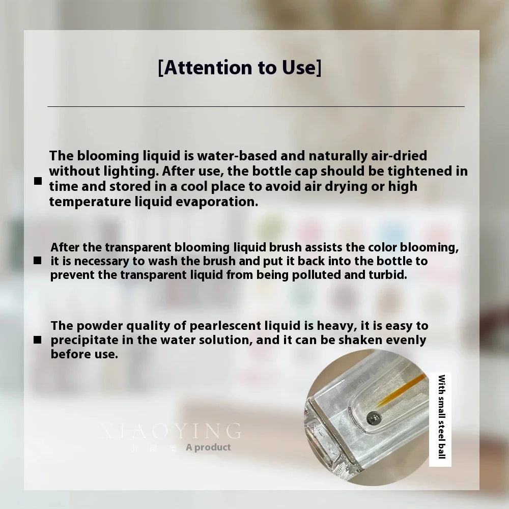 Metallic Blooming Gel Nail Polish Watercolor Ink Nail Painting Gel Lacquer Gold Silver Powder Blossom Nail Art Gel Varnish Glue