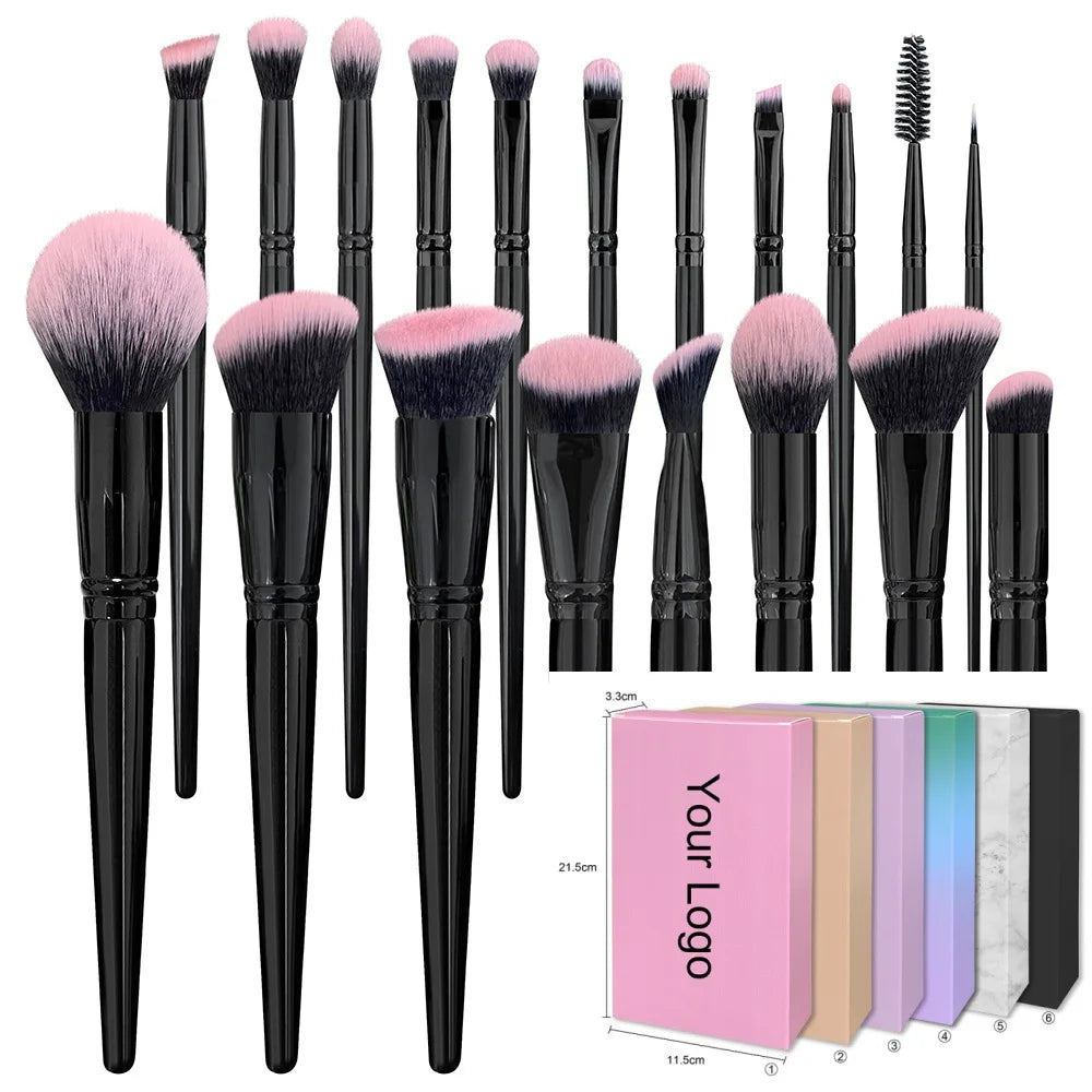 [Biyouyi New Products] 18 makeup brushes set brush ink series loose powder brush eyeshadow brush spot wholesale