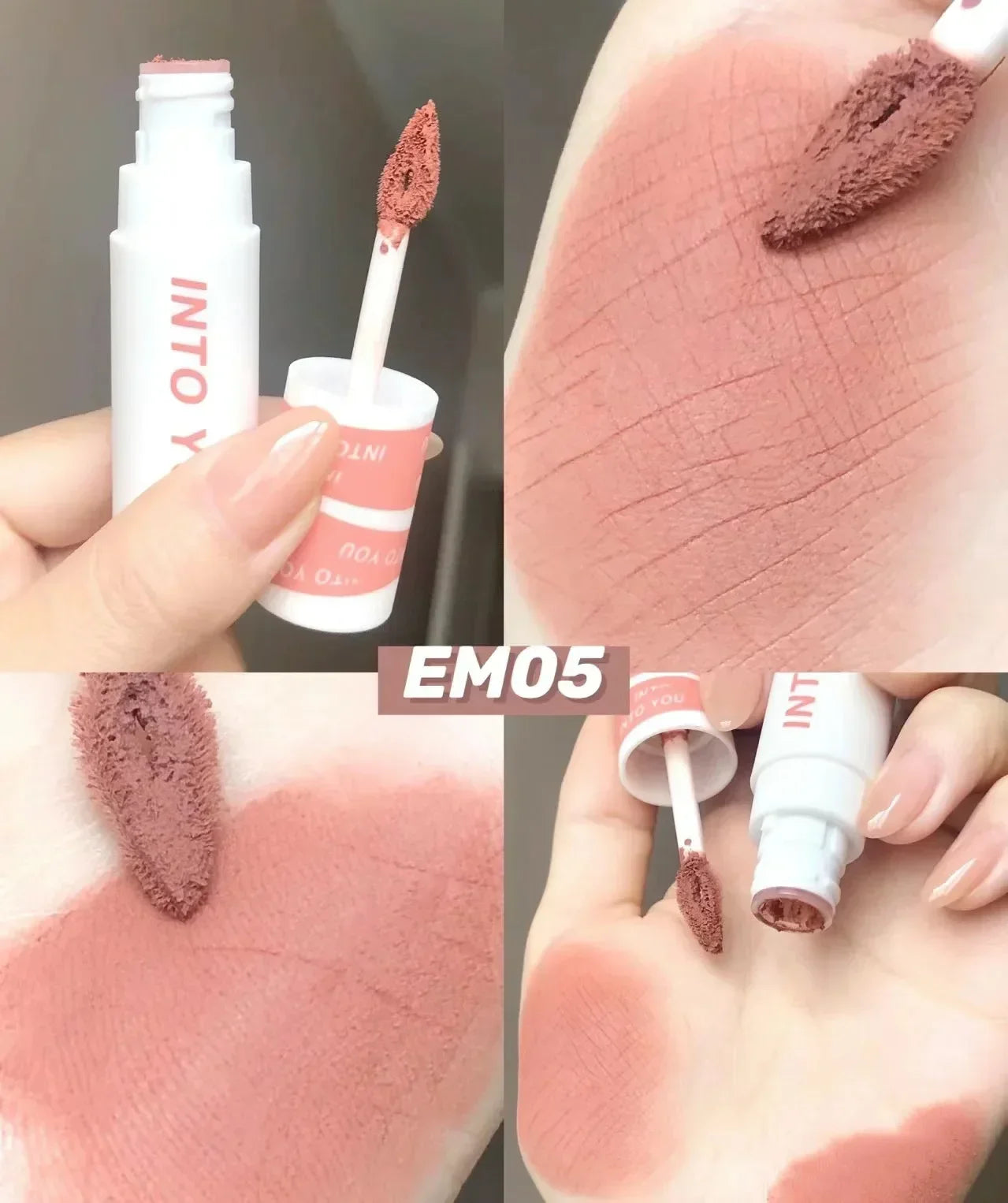 INTO YOU Lip Mud Lip Gloss Velvet Lipstick Lip Glaze Women Makeup Matte Waterproof Long Lasting Red Tint Rare Beauty Cosmetics