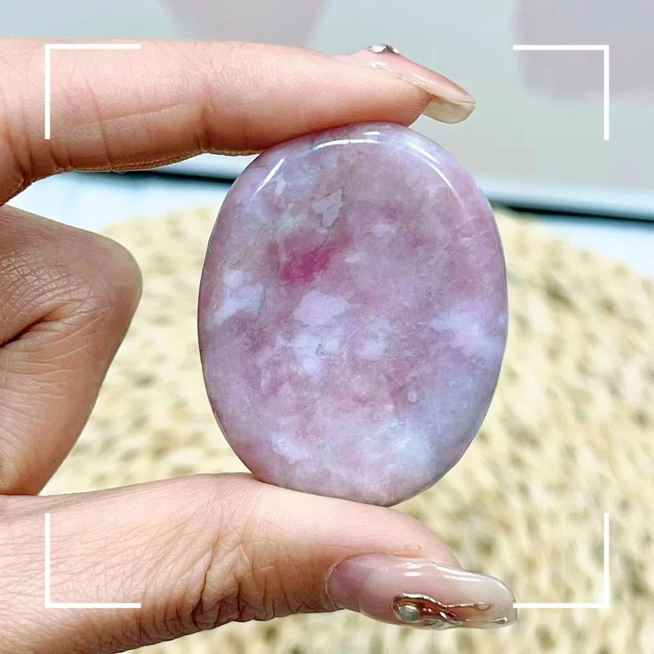 Natural Stone Face Massagers Thumb Forget Worry Stone Decompression Crystal Spiritual Healing Therapy Meditation