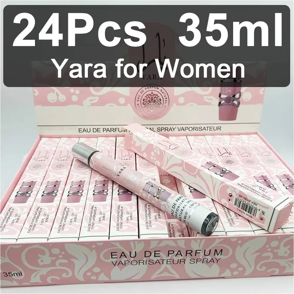 24Pcs 35ml Original Yara Perfume Women's Man Lasting Fragrance Spray Perfume Yara Candy Moi Tous Asad Fragrance