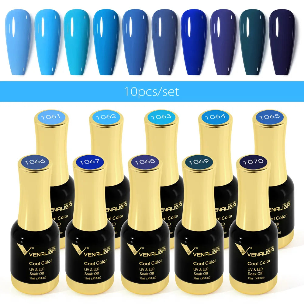 Venalisa Jelly Pink Kit 12ml Gel Nail Polish Full Coverage Platinum Pigment Fall Color Gorgeous Color Soak Off UV LEDGel Varnish