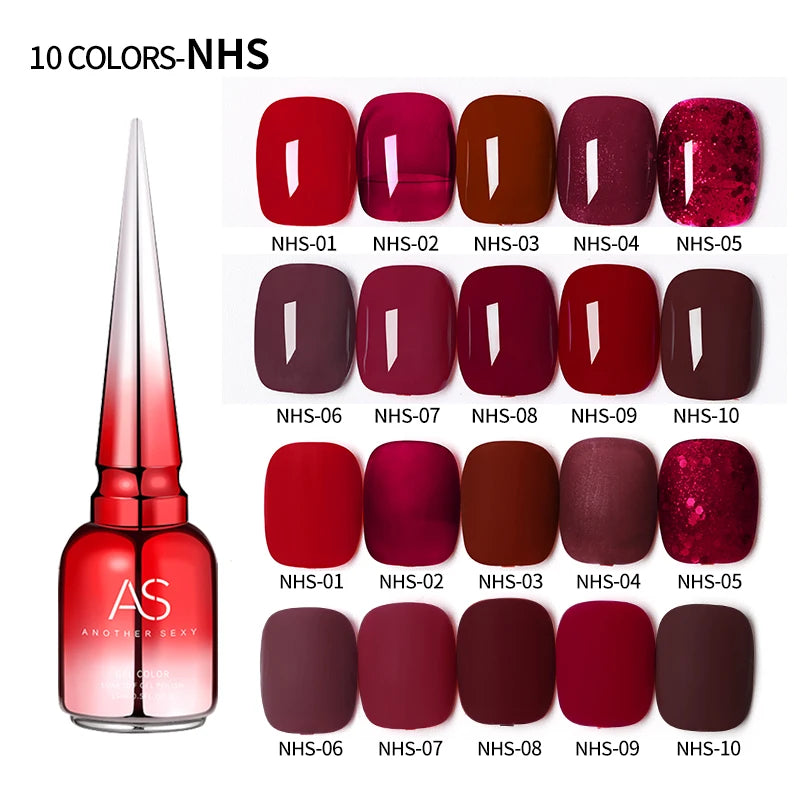 AS Nail Gel Polish Set 210 Colors Choose 10 Pieces Kit Another Sexy Nail Vernis Varnish Gift Uv Gel