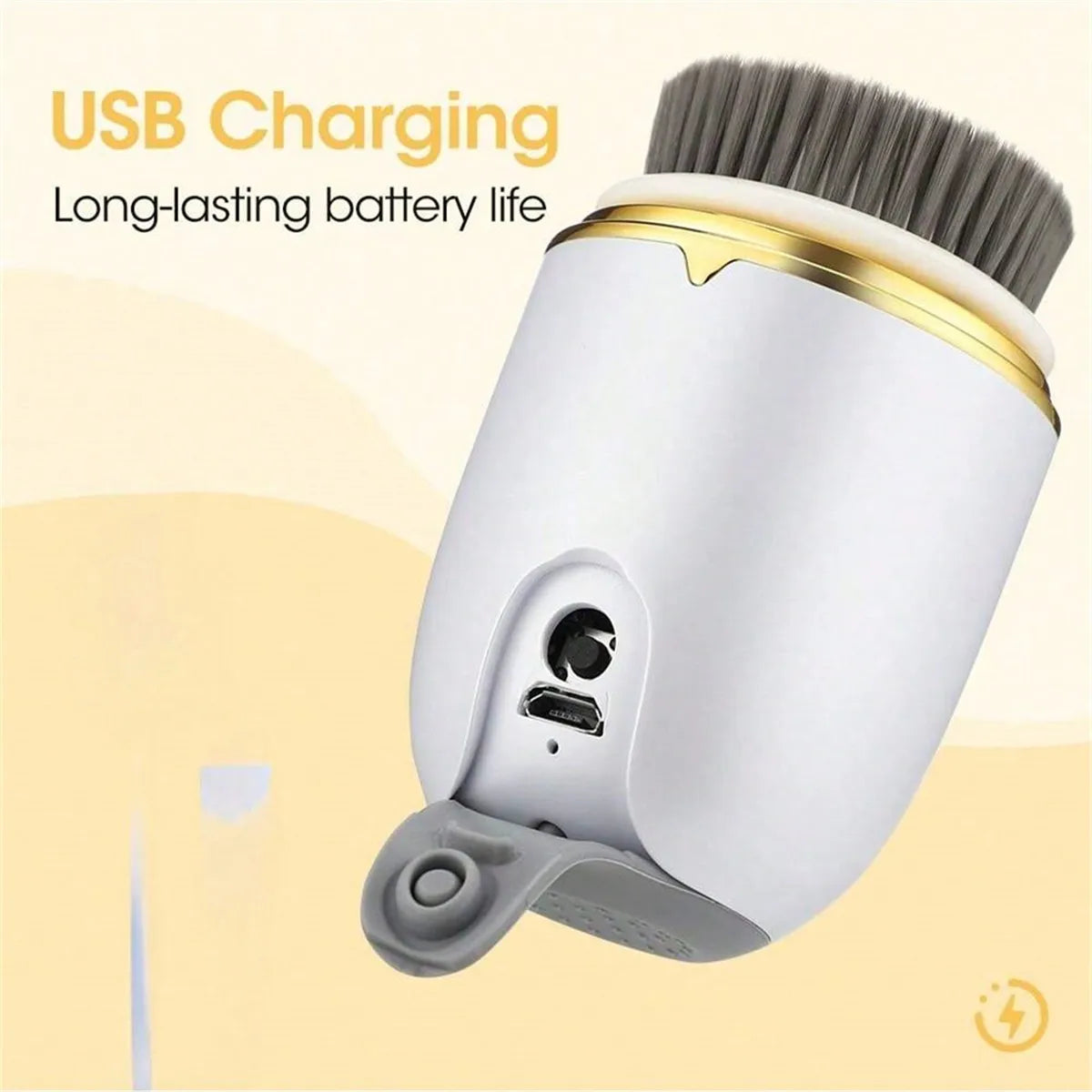 Electric Ultrasonic Facial Cleanser Brush 3 In 1 Cleansing Face Brush 360 Rotate Deep Cleaning Brush Facial Skin Care Tools